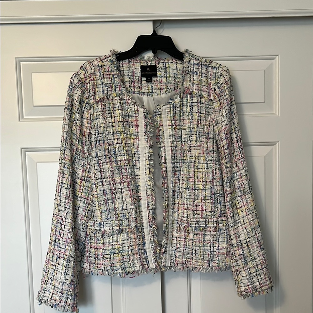 Chic Multicolor Tweed Jacket